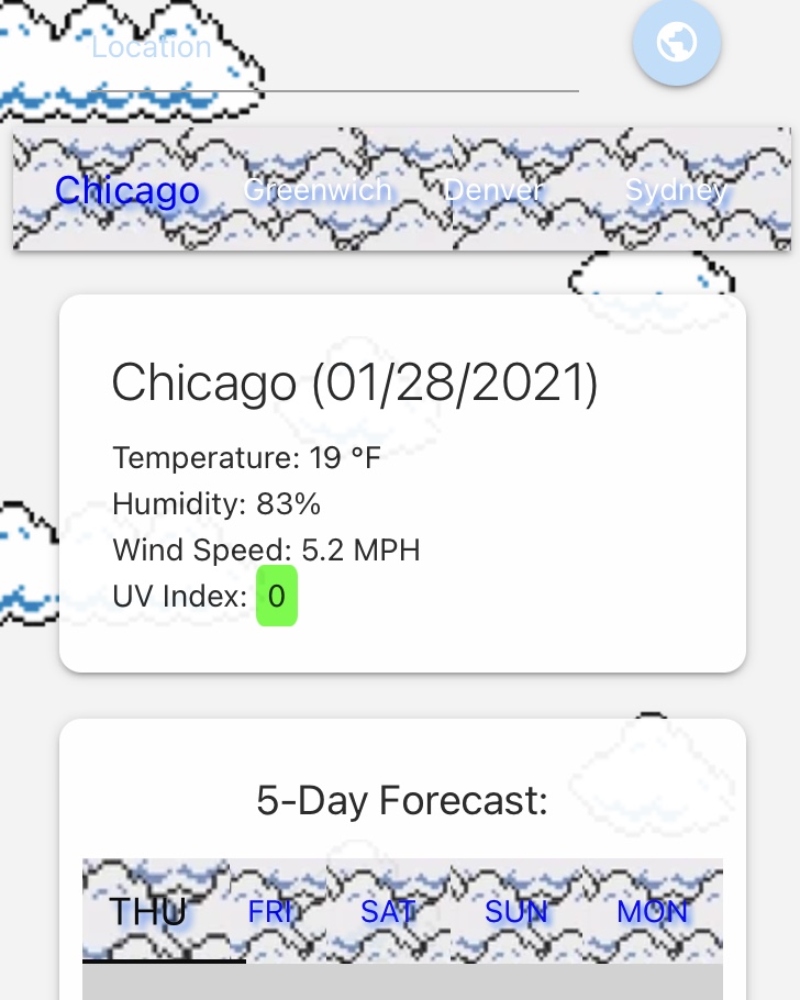 weather dashboard project